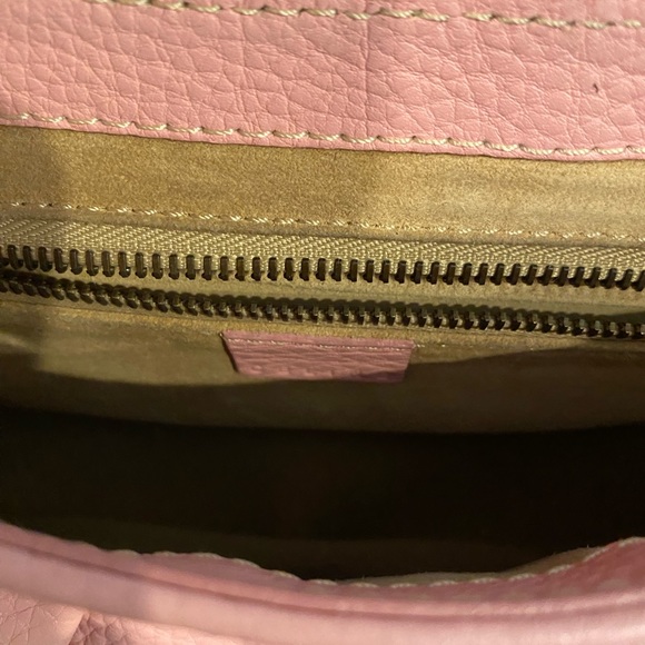 CELINE Leather PARIS MACADAM Logo plate Top Handle Shoulder Bag PREOWNED - Picture 13 of 16